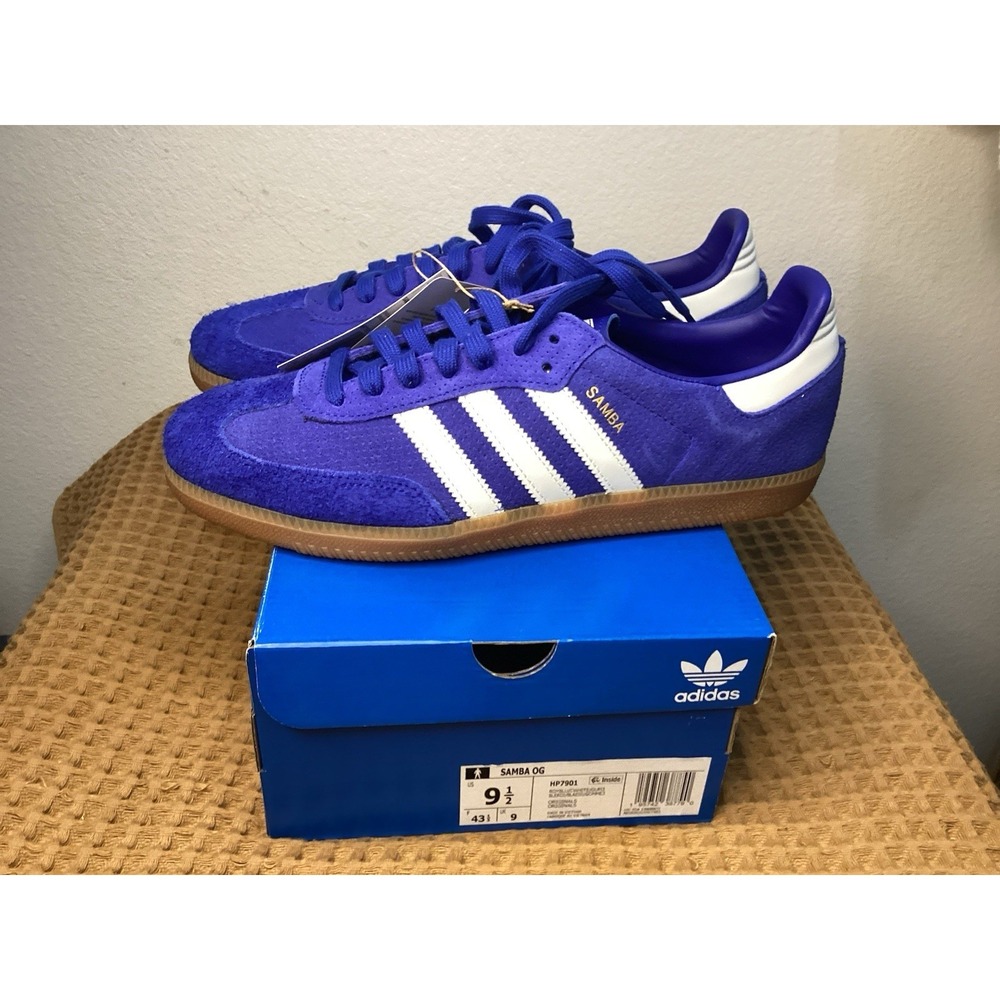 NEW adidas Samba OG 'Royal Blue Gum' Mens Sz 9.5 Suede Sneakers HP7901